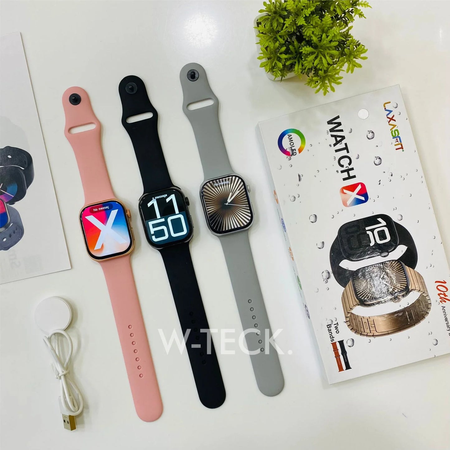 Series 10 Smart Watch LaxasFit Watch X With 2 Straps